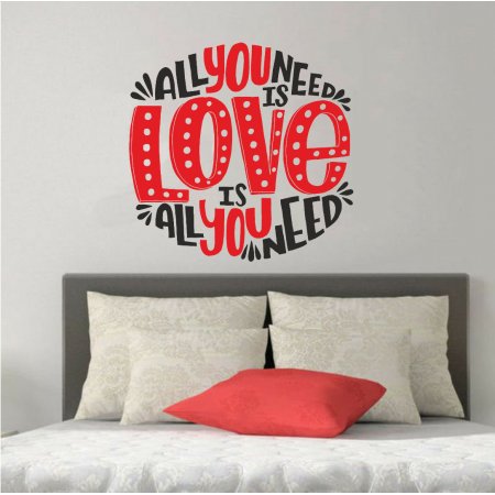 Αυτοκόλλητο Τοίχου - All you need is love