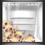 Αυτοκόλλητο βιτρίνας - Φθινοπωρινά Φύλλα 2