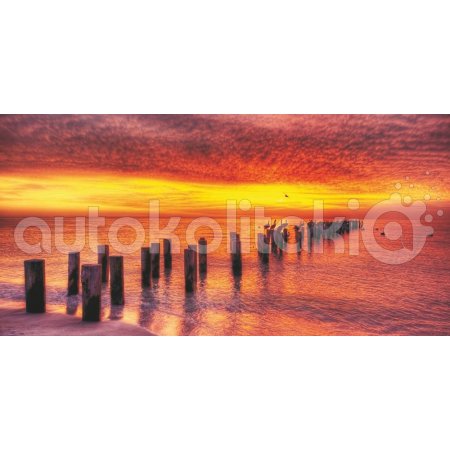 Πίνακας σε καμβά - Δειλινό δίπλα στη θάλασσα