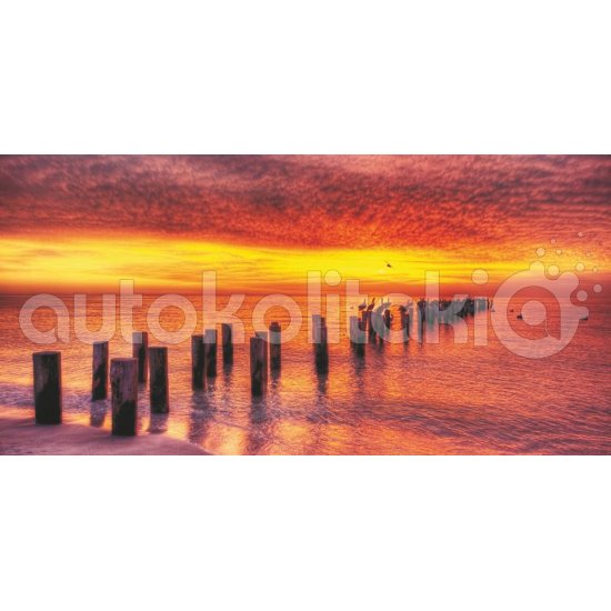 Πίνακας σε καμβά - Δειλινό δίπλα στη θάλασσα