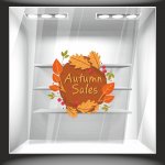 Αυτοκόλλητο βιτρίνας - Φθινόπωρο - Εκπτώσεις 13
