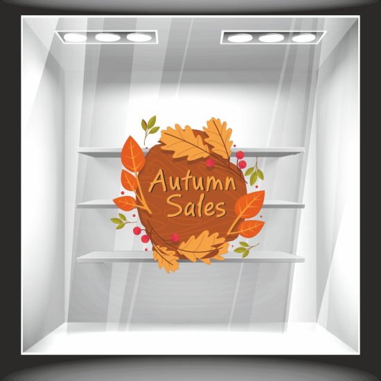 Αυτοκόλλητο βιτρίνας - Φθινόπωρο - Εκπτώσεις 13