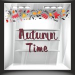 Αυτοκόλλητο βιτρίνας - Φθινόπωρο - Εκπτώσεις 16