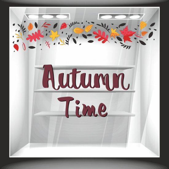 Αυτοκόλλητο βιτρίνας - Φθινόπωρο - Εκπτώσεις 16