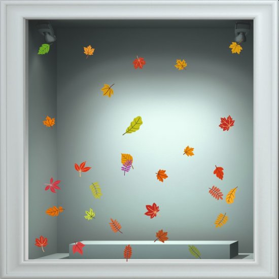 Αυτοκόλλητο βιτρίνας - Φθινοπωρινά Φύλλα 2 (Σετ 30 φύλλα) Αυτοκόλλητο βιτρίνας - Φθινοπωρινά Φύλλα 2 (Σετ 30 φύλλα)
