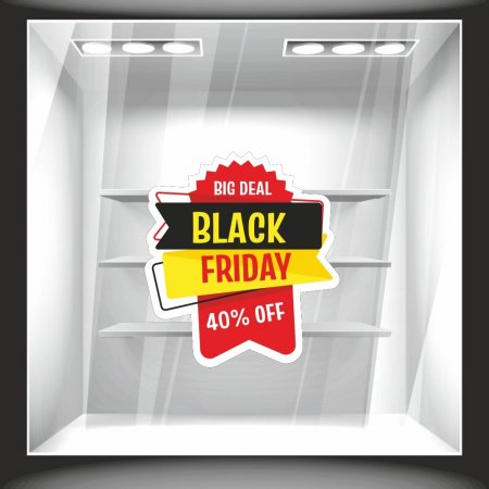 Αυτοκόλλητο Εκπτώσεων - Black Friday 96