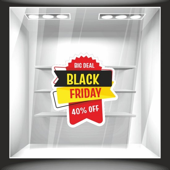Αυτοκόλλητο Εκπτώσεων - Black Friday 96
