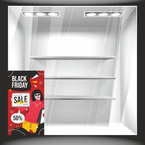 Αυτοκόλλητο Εκπτώσεων - Black Friday 101