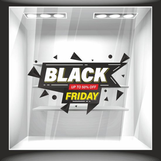 Αυτοκόλλητο Εκπτώσεων - Black Friday 88