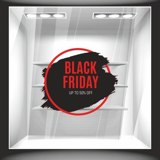 Αυτοκόλλητο Εκπτώσεων - Black Friday 87