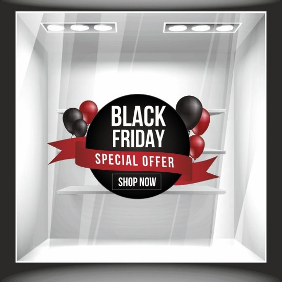 Αυτοκόλλητο Εκπτώσεων - Black Friday 90