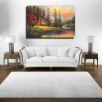 Πίνακας σε καμβά - Σπίτι στο δάσος