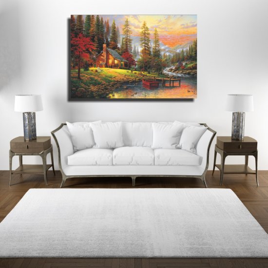 Πίνακας σε καμβά - Σπίτι στο δάσος Πίνακας σε καμβά - Σπίτι στο δάσος