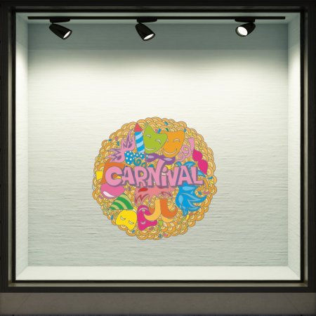 Αποκριάτικο Αυτοκόλλητο - Carnival
