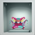 Αποκριάτικο Αυτοκόλλητο - Αποκριάτικο 17