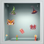 Αποκριάτικο Αυτοκόλλητο - Σετ 8 αυτοκόλλητα