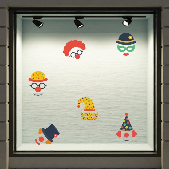 Αποκριάτικο Αυτοκόλλητο - Αποκριάτικα σετ (6 αυτοκόλλητα) Αποκριάτικο Αυτοκόλλητο - Αποκριάτικα σετ (6 αυτοκόλλητα)