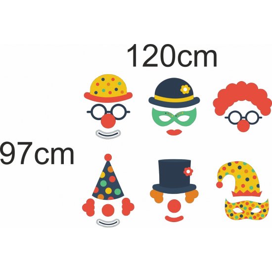 Αποκριάτικο Αυτοκόλλητο - Αποκριάτικα σετ (6 αυτοκόλλητα) Αποκριάτικο Αυτοκόλλητο - Αποκριάτικα σετ (6 αυτοκόλλητα)