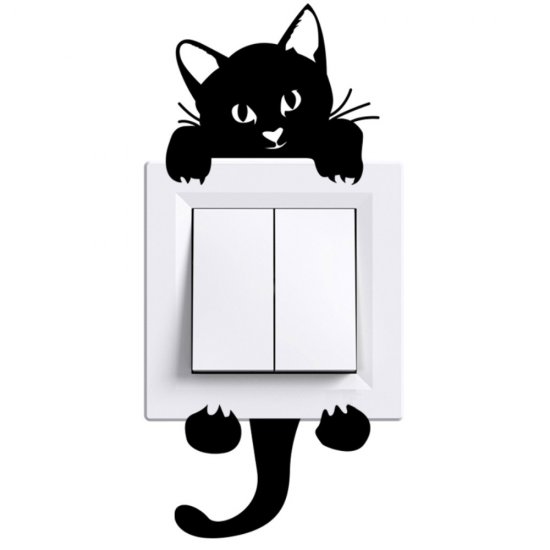 Αυτοκόλλητο τοίχου - Γατούλα Wall Outlet (2 τεμάχια) Αυτοκόλλητο τοίχου - Γατούλα Wall Outlet (2 τεμάχια)