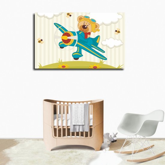 Παιδικός Πίνακας σε Καμβά - Αεροπλανάκι Παιδικός Πίνακας σε Καμβά - Αεροπλανάκι