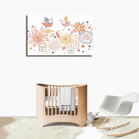 Παιδικός Πίνακας σε Καμβά - Πουλάκια