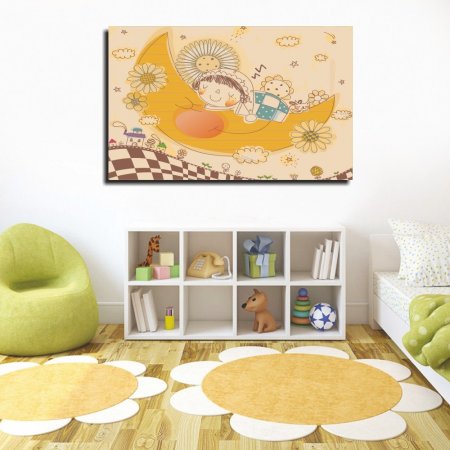 Παιδικός Πίνακας σε Καμβά - Παιδάκι Φεγγαράκι