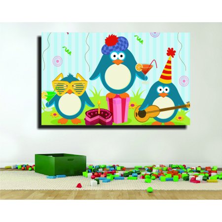 Παιδικός Πίνακας σε Καμβά - Πιγκουίνοι 