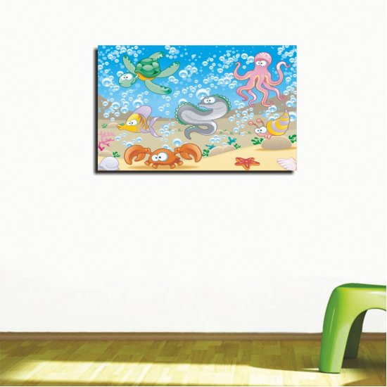 Παιδικός Πίνακας σε Καμβά - Ζωάκια Της Θάλασσας