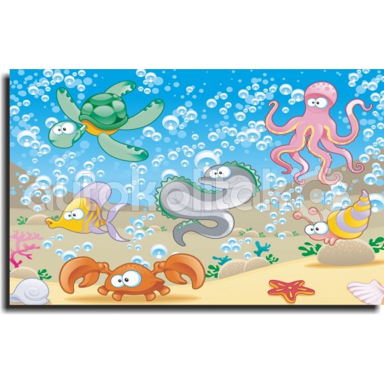 Παιδικός Πίνακας σε Καμβά - Ζωάκια Της Θάλασσας