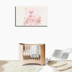 Παιδικός Πίνακας σε Καμβά - Λουλουδάκια Με Πουλάκια