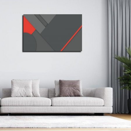 Painting - Charcoal and red