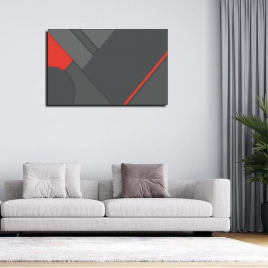 Painting - Charcoal and red