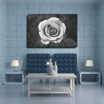 Πίνακας σε Καμβά - Ασπρόμαυρο Άνθος