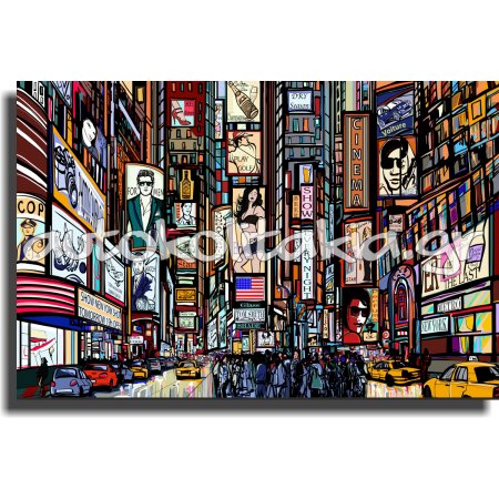Πίνακας σε Καμβά - Colorfull City