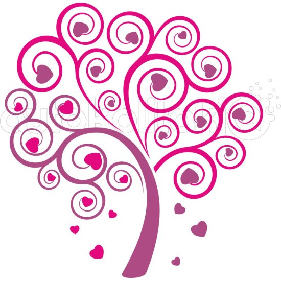 Αυτοκόλλητο τοίχου - Δέντρο αγάπης