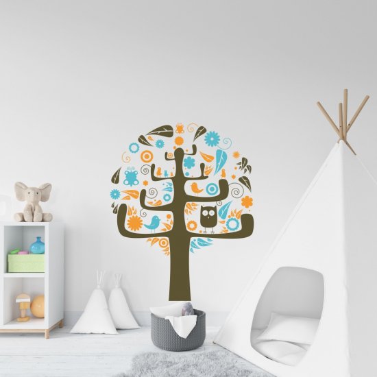 Αυτοκόλλητο τοίχου - Αστείο δεντρο