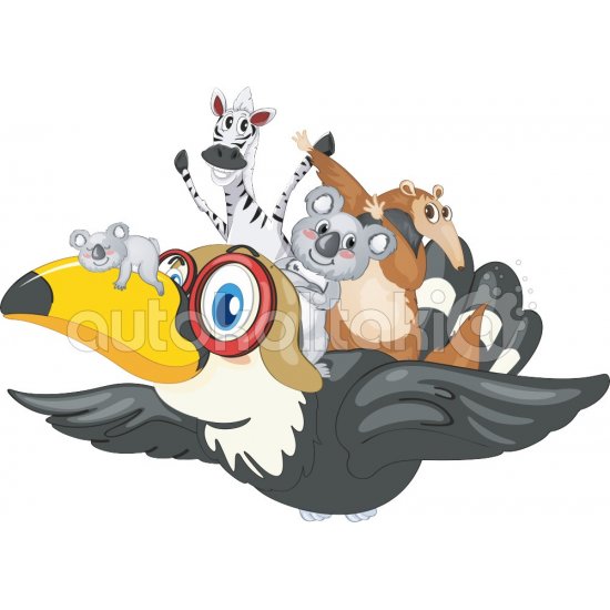 Αυτοκόλλητο τοίχου - Ιπτάμενα ζώακια Αυτοκόλλητο τοίχου - Ιπτάμενα ζώακια