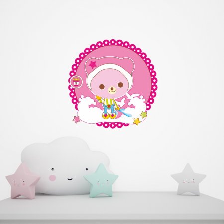 Αυτοκόλλητο τοίχου - Χαρούμενο αρκουδάκι