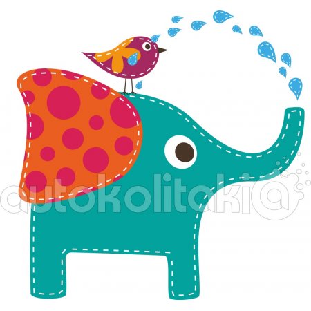 Αυτοκόλλητο τοίχου - Ελεφαντάκι 2 Αυτοκόλλητο τοίχου - Ελεφαντάκι 2