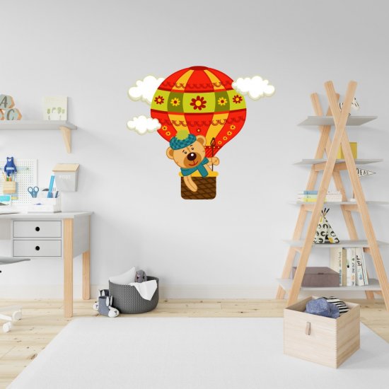 Αυτοκόλλητο τοίχου - Πτήση με αερόστατο