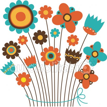 Αυτοκόλλητο τοίχου - Λουλουδάκια