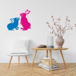 Αυτοκόλλητο τοίχου - Λαγουδάκια