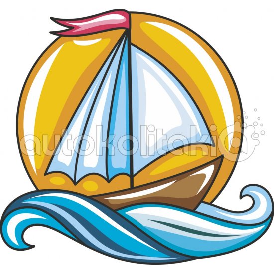 Αυτοκόλλητο τοίχου - Καραβάκι