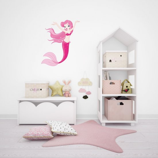 Αυτοκόλλητο τοίχου - Λαμπερή γοργόνα