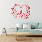 Αυτοκόλλητο τοίχου - Νότες αγάπης