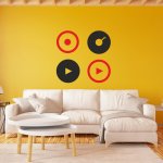 Αυτοκόλλητο τοίχου - Μουσικά σύμβολα