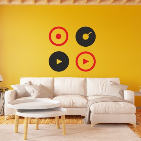 Αυτοκόλλητο τοίχου - Μουσικά σύμβολα