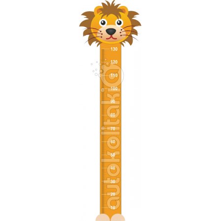 Αυτοκόλλητο τοίχου - Λιονταράκι υψομετρητής Αυτοκόλλητο τοίχου - Λιονταράκι υψομετρητής