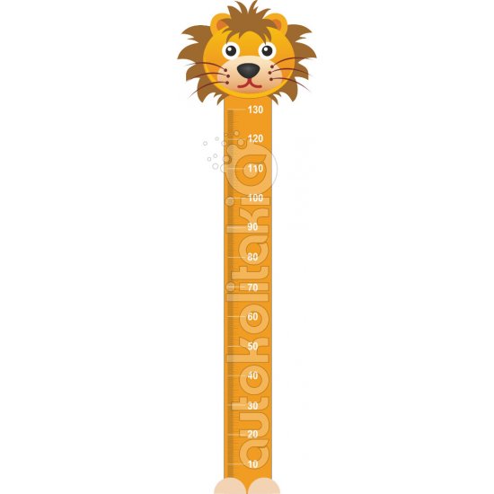 Αυτοκόλλητο τοίχου - Λιονταράκι υψομετρητής