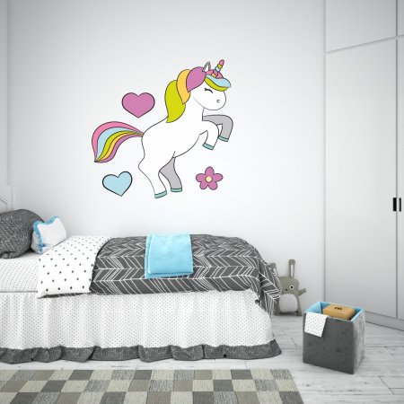 Παιδικό Αυτοκόλλητο Τοίχου - Happy Unicorn